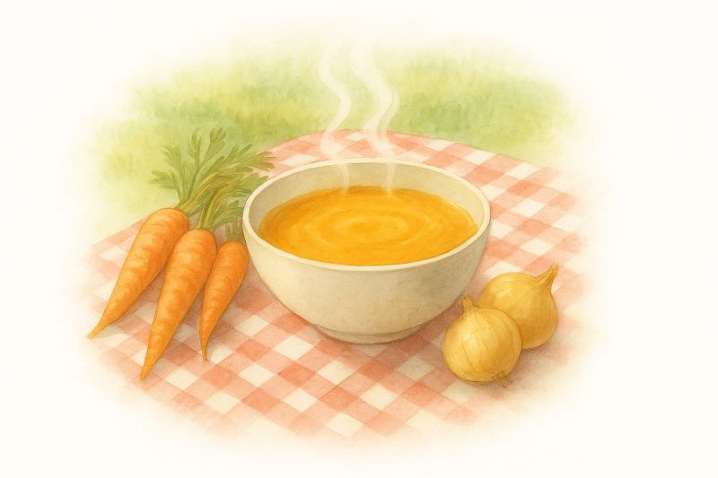 Homemade carrot soup