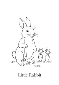 Little Rabbit – Colouring Page