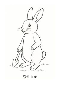 William in the Garden – Colouring Page
